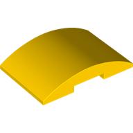 Lego Brick Curved 4 x 6 Double, 2 x 4 Cutout / Yellow