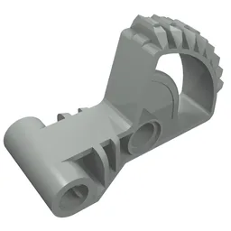 Technic Arm 2 x 5 with 1/4 Gear 8 Tooth Double Bevel / Light Gray