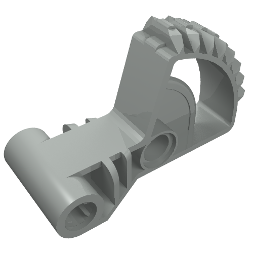 Lego Technic Arm 2 x 5 with 1/4 Gear 8 Tooth Double Bevel / Light Gray