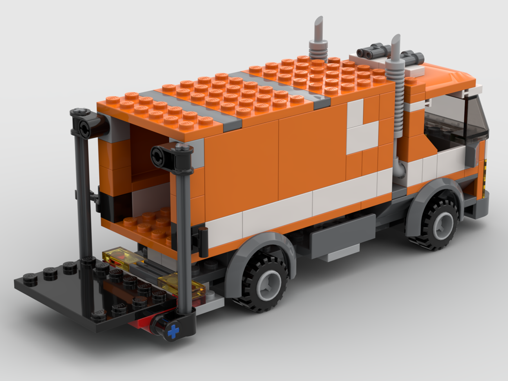 Lego Tail lift (liftgate) logistics truck - 7991 Garbage Truck alt