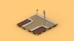 Dutch Road Bricks One-way T junction MILS 32x32