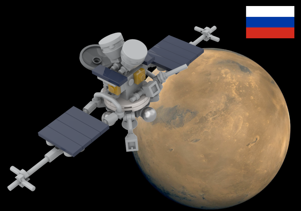 Lego Mars 96 (Mars 8) Spacecraft, Surface Station, and Penetrator