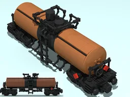 Tank Car - General Service - 6 wide - Dark Orange