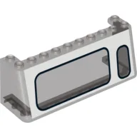 Windscreen 3 x 10 x 3 with Large Window Left, Small Window Right Print