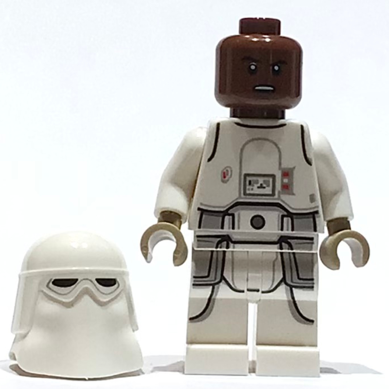Lego Snowtrooper, White Hips, Reddish Brown Head