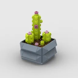 Potted Cactus Trio
