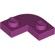 Plate Round Corner 2 x 2 with 1 x 1 Cutout / Magenta