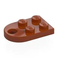 Plate Special 3 x 2 with Rounded End, Hole / Dark Orange