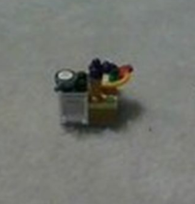 Lego kitchen with oven and stove and a place to eat
