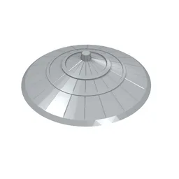 Hat, Conical Asian Style / Light Bluish Gray