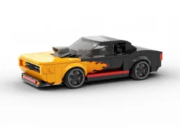 8 Stud Flame Muscle Car
