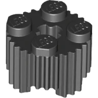 Brick Round 2 x 2 [Grill] / Black