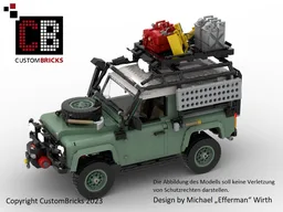 Custom Lego Land Rover Defender 90 10317 RC conversion instructions