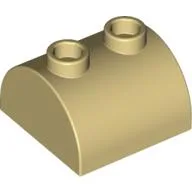 Brick Curved 2 x 2, Two Top Studs / Tan
