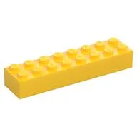 Brick 2 x 8 / Yellow