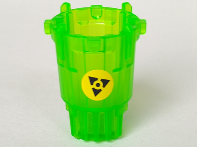 Lego Hero Factory Container Bucket with Meltdown Logo on Yellow Background Pattern (Sticker) - Set 7148