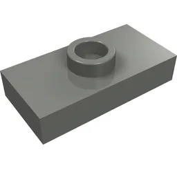Plate Special 1 x 2 with 1 Stud without Groove (Jumper) / Dark Bluish Gray