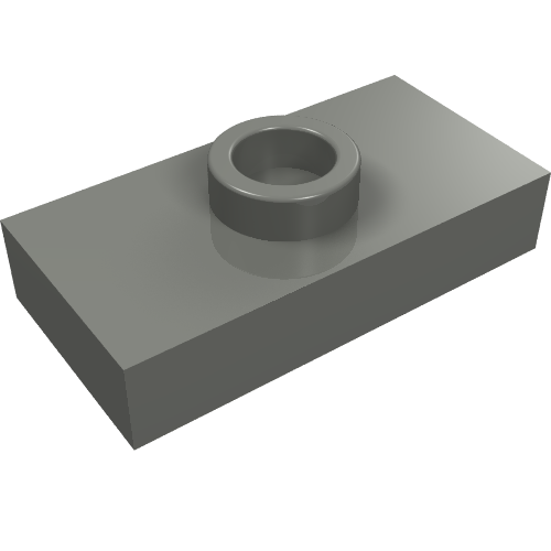 Lego Plate Special 1 x 2 with 1 Stud without Groove (Jumper) / Dark Bluish Gray
