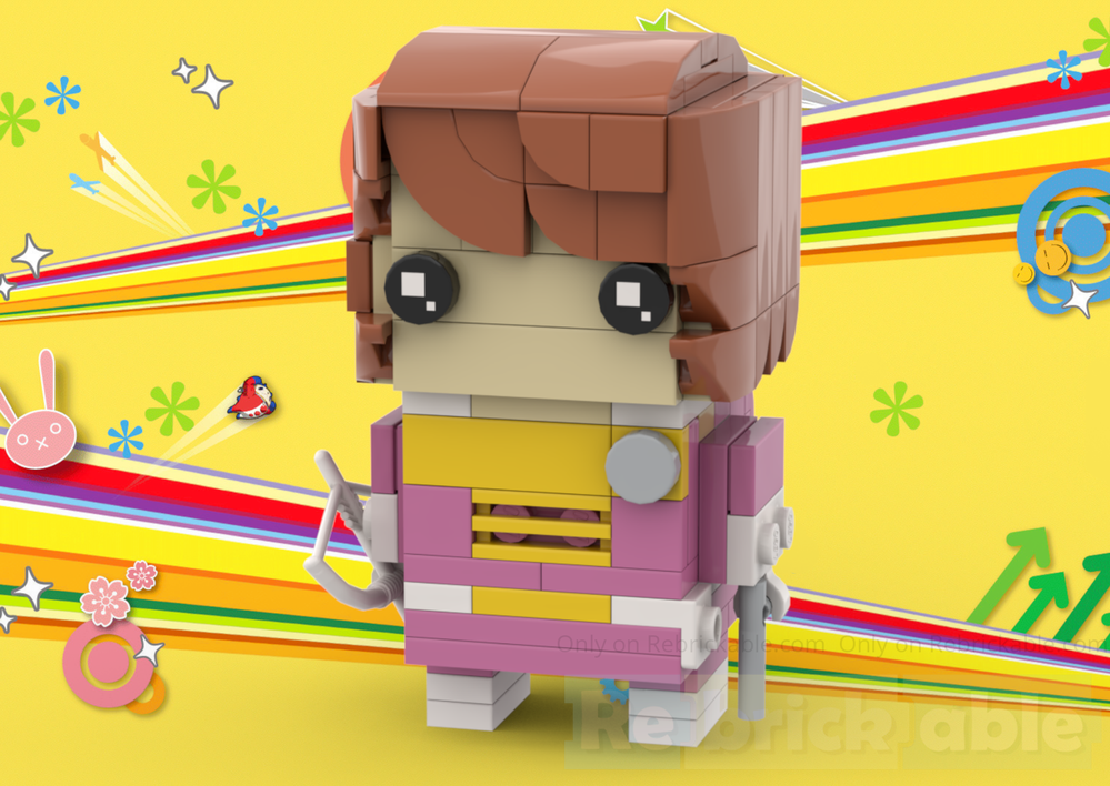 Lego Yukari Takeba BrickHead - Persona 4 Arena Ultimax