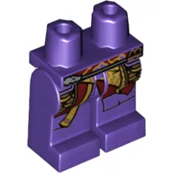Hips and Dark Purple Legs with Copper Armour with Dark Red and Gold Robetails Print / Dark Purple