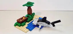 Small Hammerhead Shark and beach