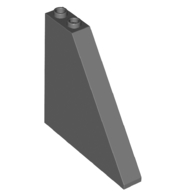 Lego Brick Sloped 55° 1 x 6 x 5 with Bottom Stud Holders / Dark Bluish Gray