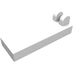 Hinge Tile 1 x 2 1/2 with 2 Fingers on Top / White