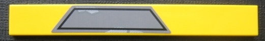 Lego Tile 1 x 8 with Dark Bluish Gray Trapezoid with Black Outline Pattern Model Right Side (Sticker) - Sets 7256 / 7283 / Yellow