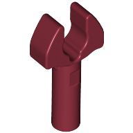 Lego Bar 1L with Clip [Cut Edges and One Side Hole] [Gap in Clip] / Dark Red