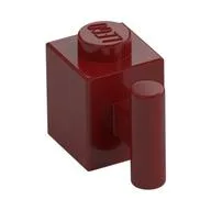 Brick Special 1 x 1 with Handle / Dark Red