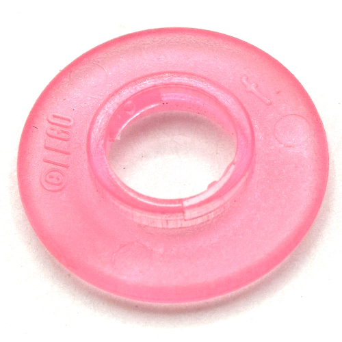 Lego Clikits Bead, Ring Thin Large with Hole with Low Connector / Trans-Pink