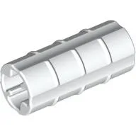 Technic Axle Connector Ridged [with x Hole x Orientation] / White