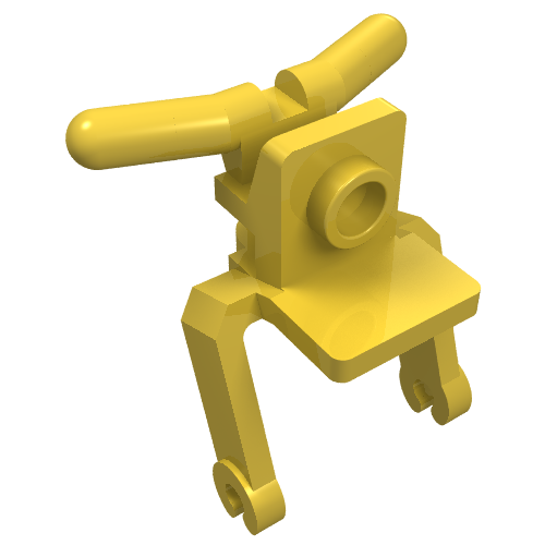 Lego Tricycle Body Front Fork / Handlebars / Yellow