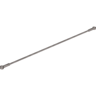 Lego Zipline, 22L with 2 Connectors - Flexible / Flat Silver