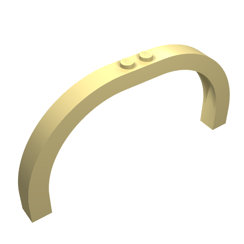Lego Brick Arch 1 x 12 x 5 Curved Top / Light Yellow