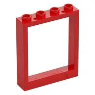 Door Frame 1 x 4 x 4, Holes (Lift) / Red