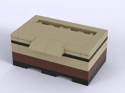 Flatbed Trailer with Cab and Cargo