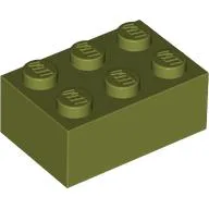 Brick 2 x 3 / Olive Green