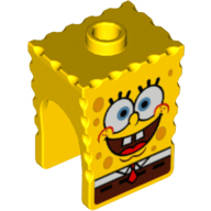 Lego Minifig Head Special, SpongeBob with Happy Print / Yellow