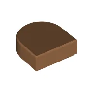 Tile Round 1 x 1 Half Circle / Medium Nougat