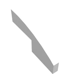 Brick Wedged, Curved 2 x 1 with Stud Notch Left / White