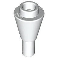 Cone 1 x 1 Inverted with Bar at Bottom (Ice Cream Cone) / White