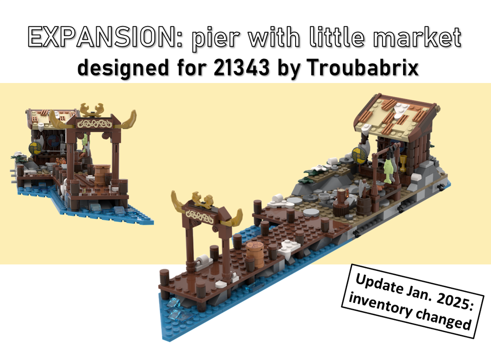Lego 21343 expansion - pier with little market (harbour)