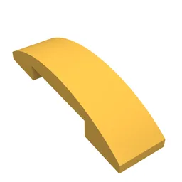 Brick Curved 4 x 1 Double, No Studs / Bright Light Orange
