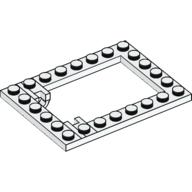Lego Plate Special 6 x 8 Trap Door Frame Horizontal / White
