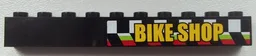 Brick 1 x 10 with 'BIKE SHOP' on Checkered Background Pattern (Sticker) - Set 60026