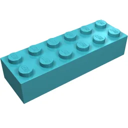Brick 2 x 6 / Medium Azure
