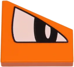 Tile, Modified 2 x 2 Wedge Left with Black and White Eye Pattern (Pokémon Arcanine Eye)