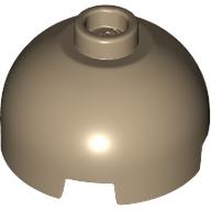 Lego Brick Round 2 x 2 Dome Top, Vented Stud / Dark Tan