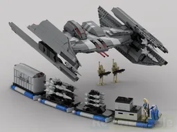 Hyena Bomber and Separatist Hover Supply Platform Lift